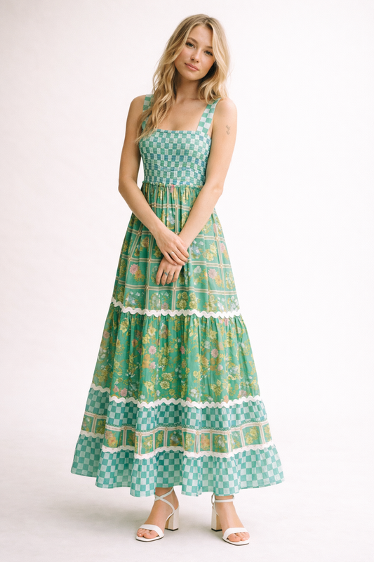 Sommerliches Maxikleid mit Blumendruck für Frauen - Renate