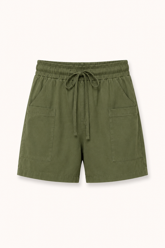 Damen-Shorts mit Gummizug und Fronttaschen - Lanni