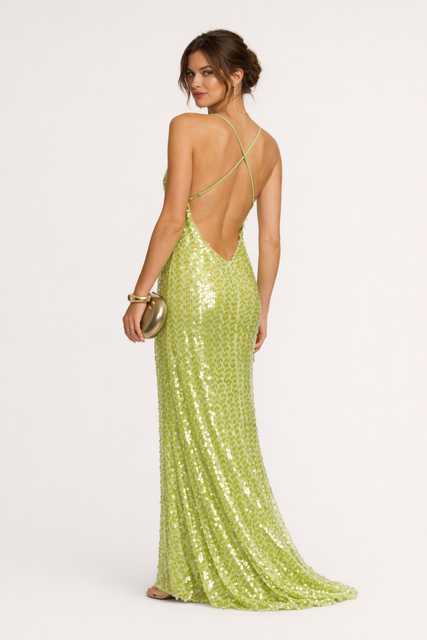 Maxikleid mit Pailletten für Frauen - Marlene