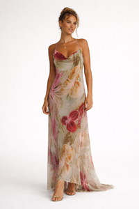 Damen Maxikleid mit dünnen Trägern - Samantha