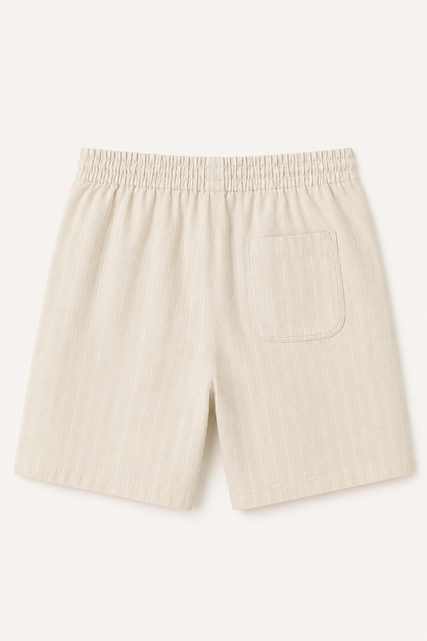 Freizeitshorts aus Leinen mit elastischem Kordelzug für Herren - Levin