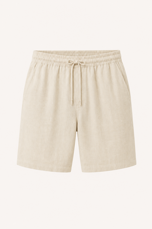 Freizeitshorts aus Leinen mit elastischem Kordelzug für Herren - Levin