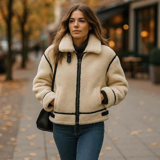 Damen-Fleecejacke mit scharfen Paspeln - Salma