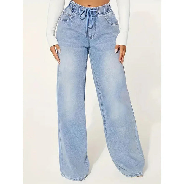 Weite Jeans mit hoher Taille für Frauen - Amandine