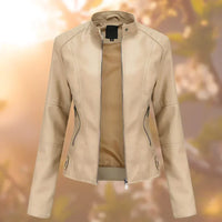 Stilvolle Lederjacke mit markanter Optik