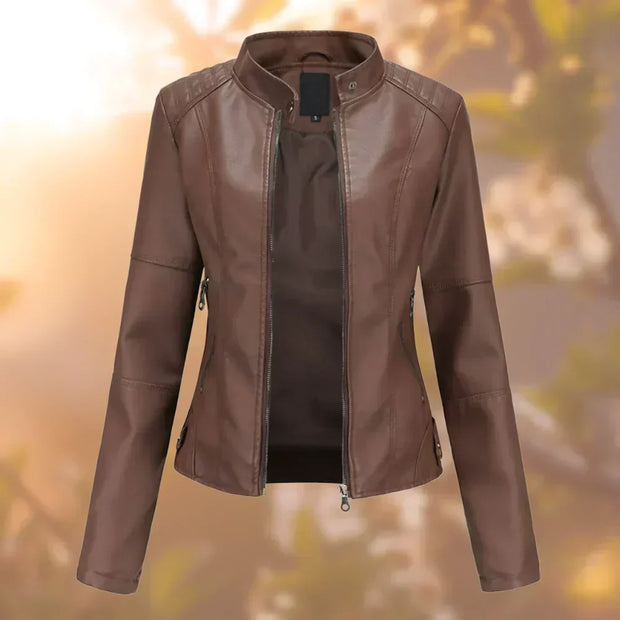 Stilvolle Lederjacke mit markanter Optik
