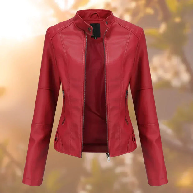 Stilvolle Lederjacke mit markanter Optik