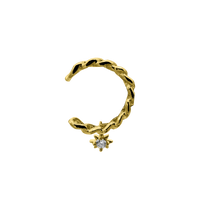 Star Chain Earcuff 14K Vergoldet