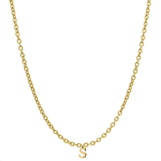 Elegant Basic Letter Kette 14K Vergoldet