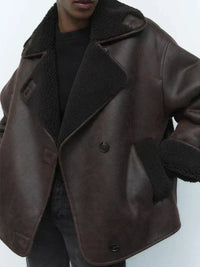 Vintage-Lederjacke mit zeitloser Optik