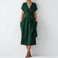 Veala - Trendiges elegantes Kleid mit V-Ausschnitt