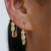 Funkelnde Pindrops Ohrringe Noemi Roségold Finish Modernes Elegantes Design Mit Zierlichen Steinchen