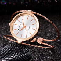 Cansnow Verschlungene Armspange Uhr