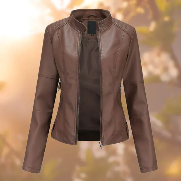 Zeitlose Lederjacke mit vielseitigem Design