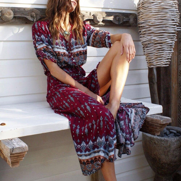 Dorette - Langes Kleid im Hippie-Stil