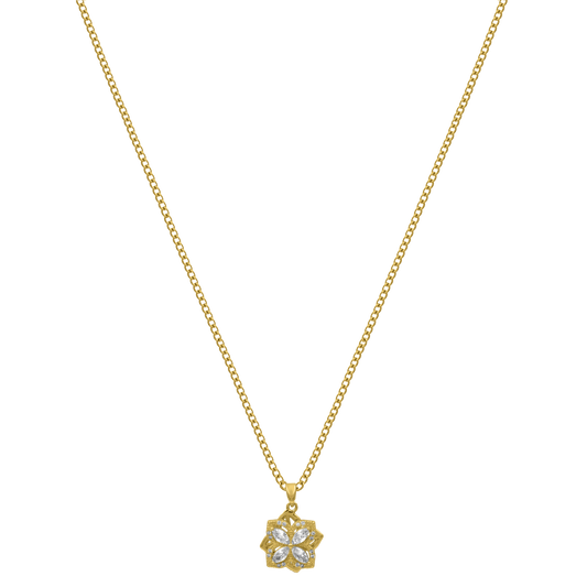 Rotating Flower Kette 18K Vergoldet