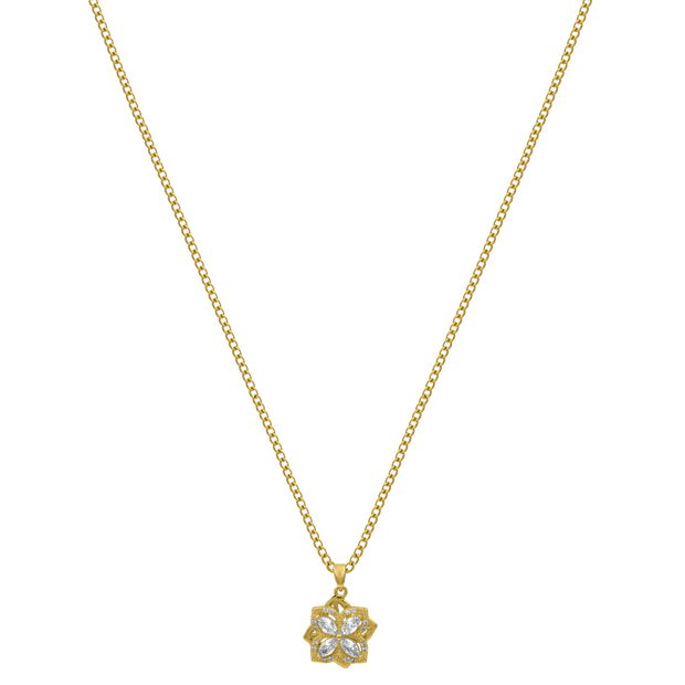 Rotating Flower Kette 18K Vergoldet