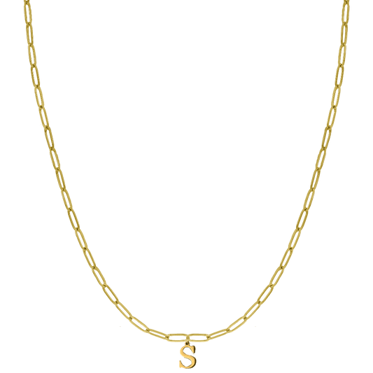 Mini Grace Basic Letter Kette 14K Vergoldet