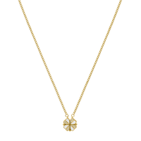 Lucky Perlmutt Heart Kette 18K Vergoldet