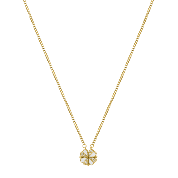 Lucky Perlmutt Heart Kette 18K Vergoldet