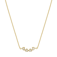 Lucky Shiny Heart Kette 18K Vergoldet