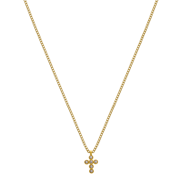 Mini Cross 14K Vergoldet