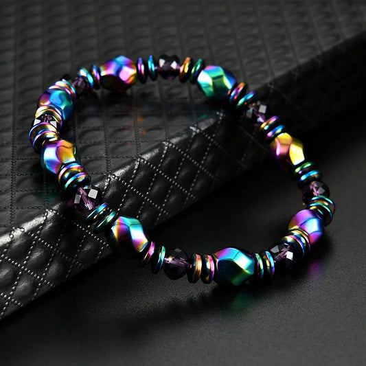 Energiegeladenes Metallperlenarmband Mit Magnetischem Design Von Eonix Moderner Stil Und Ausstrahlung