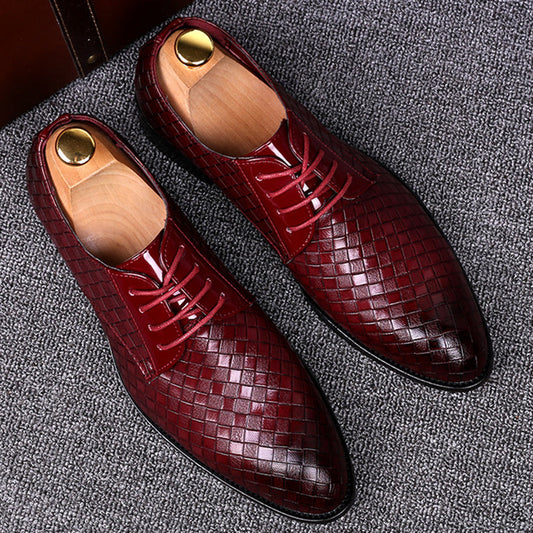 Geometrischer geflochtener Lederschuh für Männer - Sören