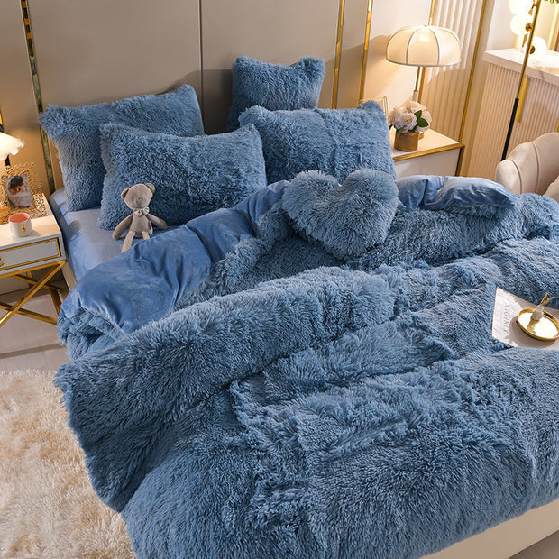 LuxLaken - 5-in-1-Bettwäsche-Set + kostenloses Herz-Kissen