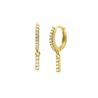 Shiny Letter Ohrringe 18K Vergoldet