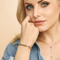 Kubanisches Gliederarmband Lavinia – Zeitloses, Robustes Schmuckstück Mit Breiten Gliedern Und Vielseitigem Stil