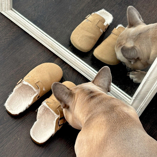 Elle Clogs in Wildlederoptik