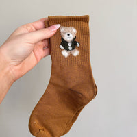 Socken-Set mit gestickten Bären