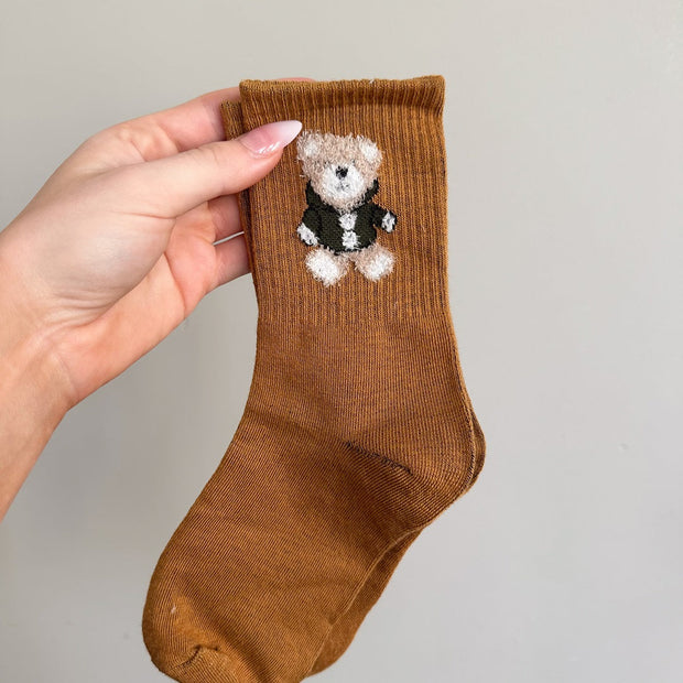 Socken-Set mit gestickten Bären
