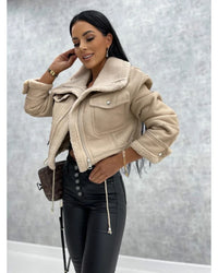 Schwarze Lederjacke mit zeitlosem Design