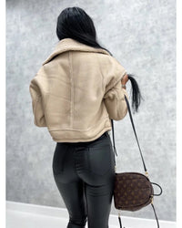 Schwarze Lederjacke mit zeitlosem Design