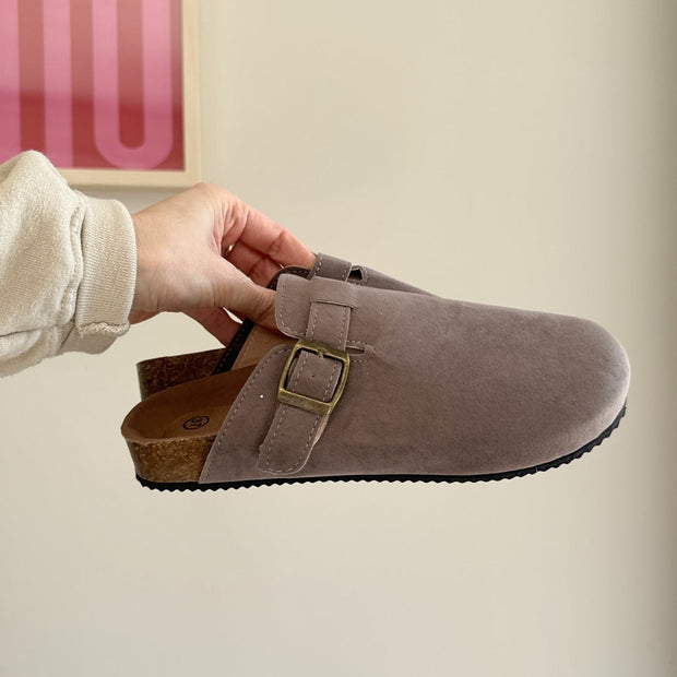 Clogs in Wildleder-Optik