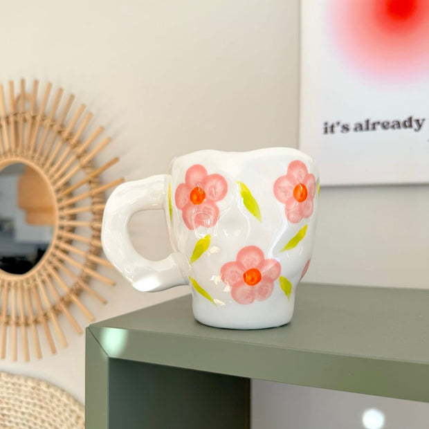 Flora Vintage-Keramiktassen