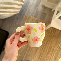 Flora Vintage-Keramiktassen
