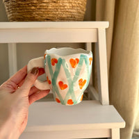 Flora Vintage-Keramiktassen