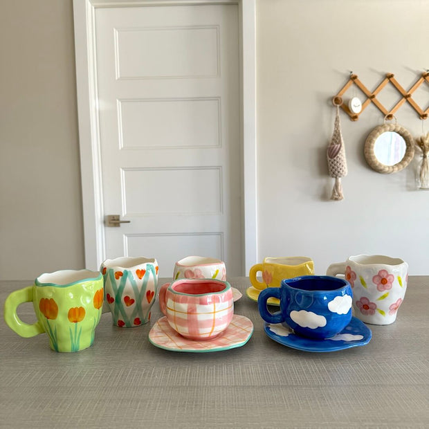 Flora Vintage-Teetassen-Set