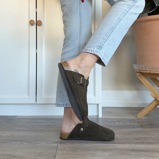 Clogs in Wildleder-Optik