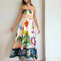 Alis - Langes Kleid mit elegantem Druck