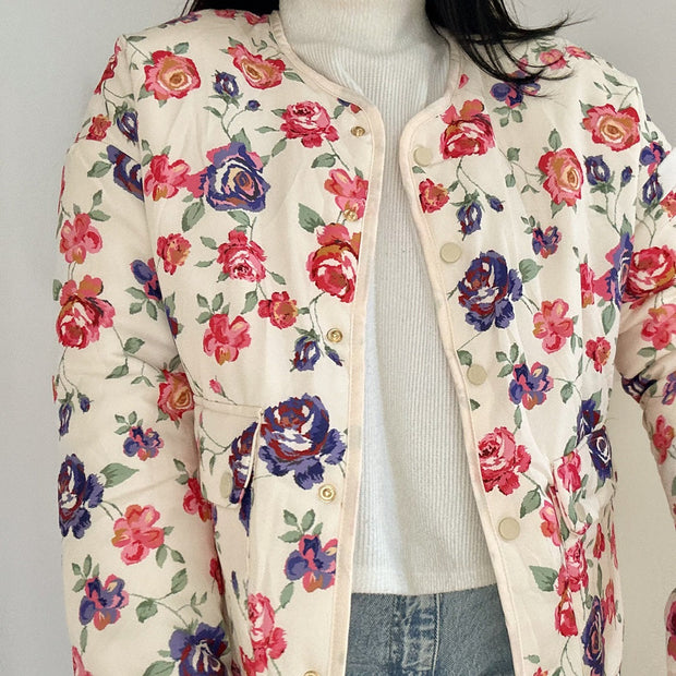 Thea Gesteppte Jacke mit Blumenmuster