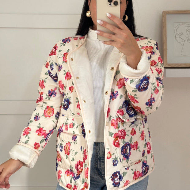 Thea Gesteppte Jacke mit Blumenmuster