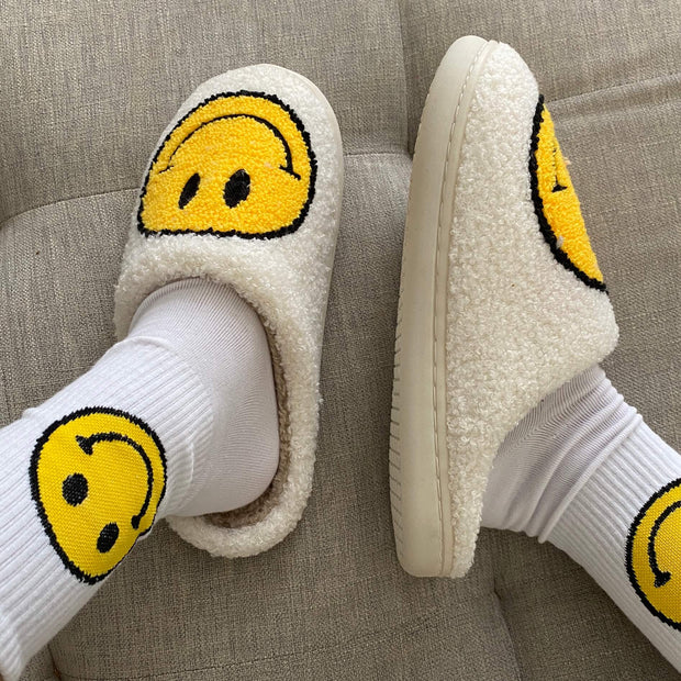 Smiley-Hausschuhe