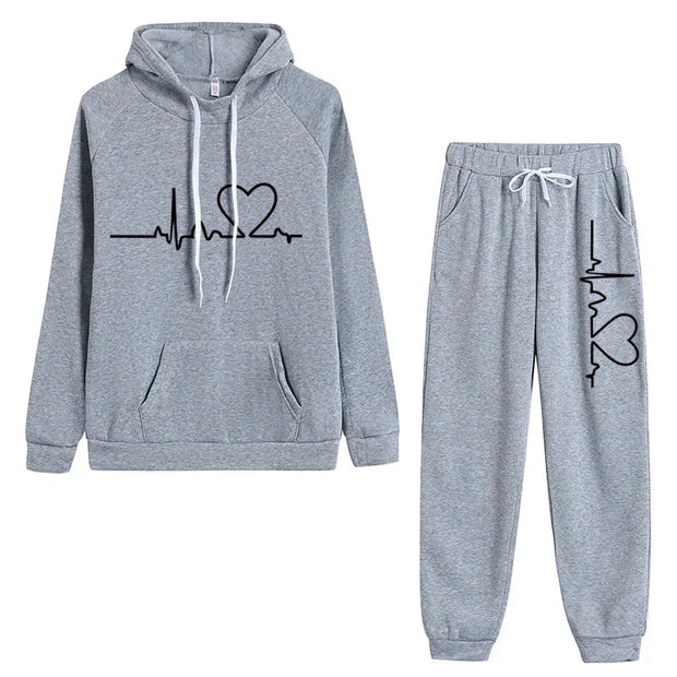ISLA - Damen-Kapuzenpullover-Hosen-Set