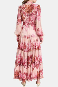 Naty - Langärmeliges Kleid mit Blumendruck