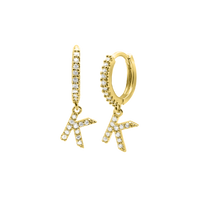 Shiny Letter Ohrringe 18K Vergoldet