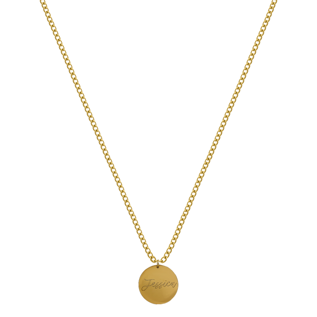 Coin Kette Schrift